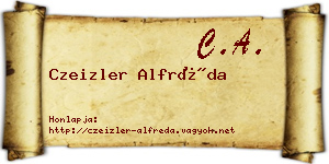 Czeizler Alfréda névjegykártya